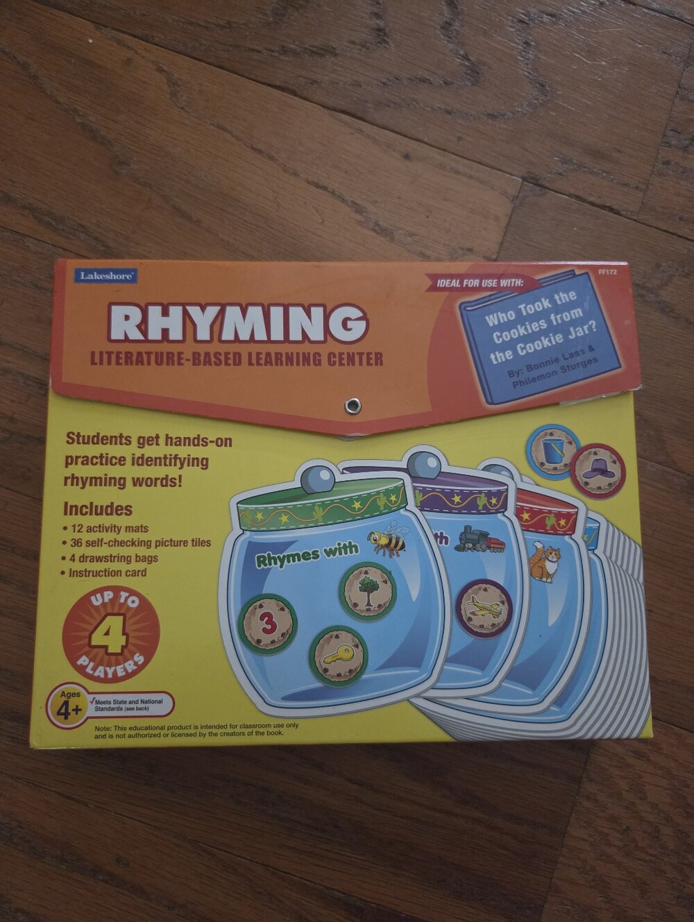 Lakeshore Rhyming Learning Game Set - Blue/Green/Purple/Red - Early Literacy